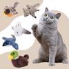 Интерактивная плюшевая игрушка для кошек-птиц, перезаряжаемая через USB, хлопающая щебечущая птица, активируемая прикосновением, электрическая имитация животных для домашних кошек