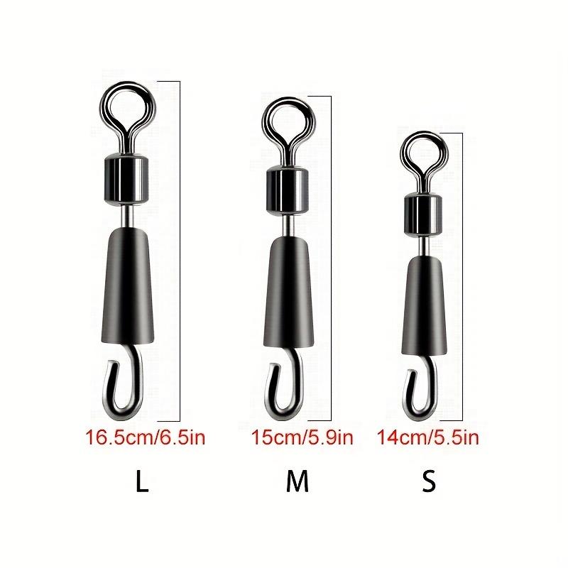 10pcs Carp Fishing Feeder Swivels Accessories, Swivel Snaps Connector For Outdoor Fishing