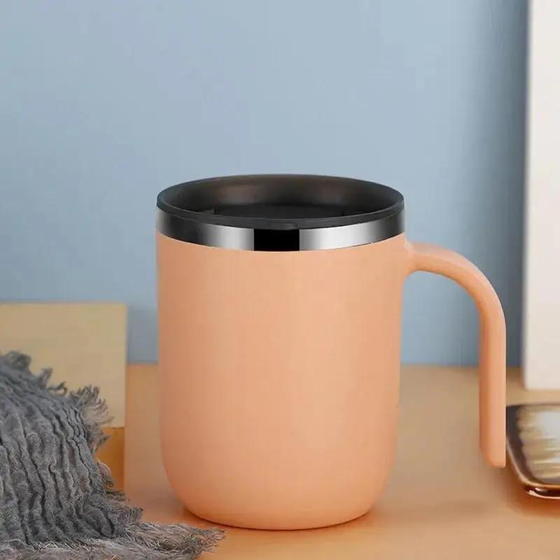 1 шт. Кружка из нержавеющей стали Минималистичный стиль Кофейная чашка Изолированная Большая вместимость Контейнер для молока Экологичный
