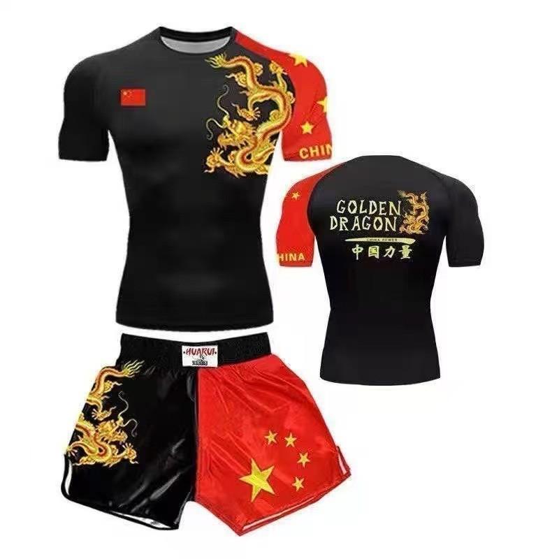 Kids Martial Arts Training Uniform Boxing Muay Thai MMA Sanda Practice Custom Print