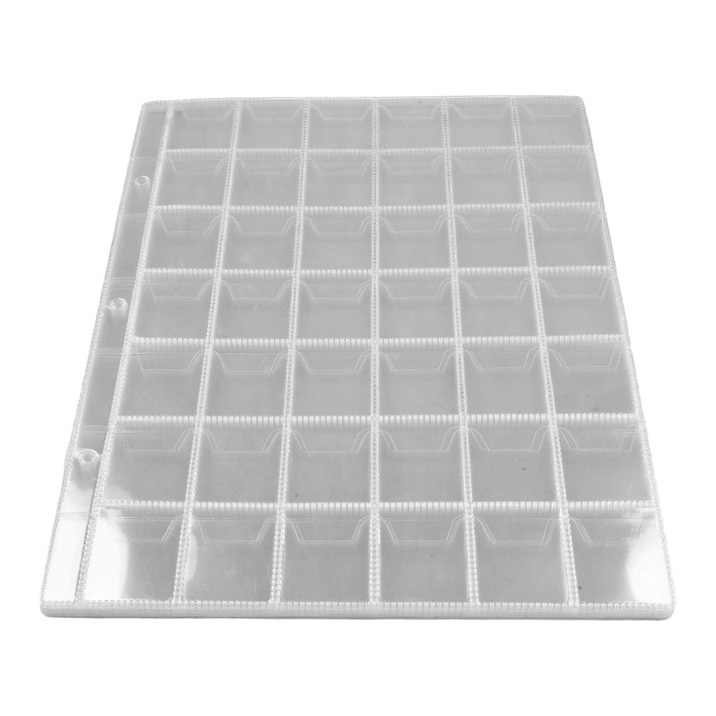 10 Sheets Coin Holder For Pages Made of Clear Plastic Each with 42 Pockets 3 Hole Binder Compatible Coin Storage Wallets