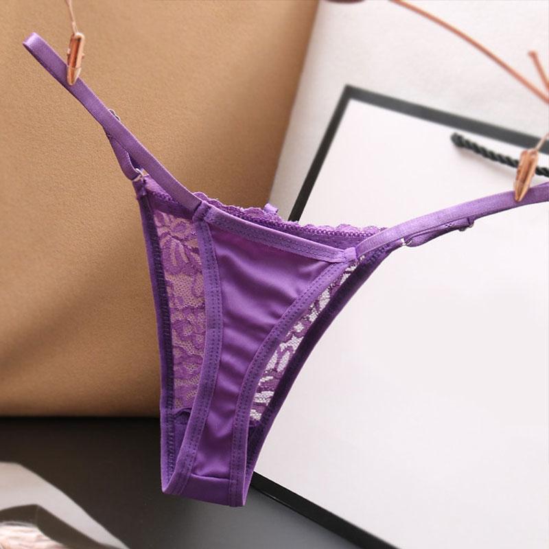 Женское сексуальное женское белье с низкой талией, стринги, трусики, кружевные регулируемые трусы, прозрачное нижнее белье