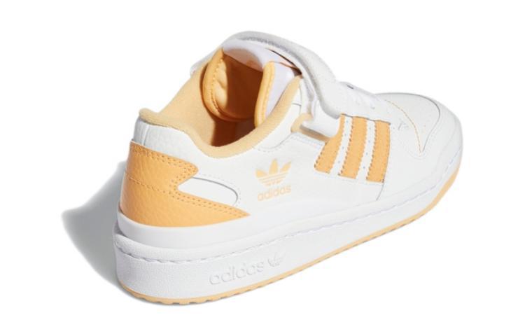 Adidas Originals FORUM Low J Low top Kids' Skateboarding Shoes White Yellow Teenagers GY8368