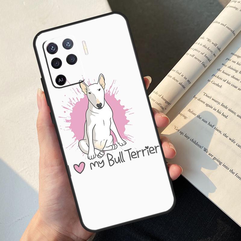 Бультерьер Бультерьер Собака Чехол Для Oppo A5 Pro A15 A16 A17 A57 A77 A94 A74 A54 A76 A96 A40 A60 A80 A18 A38 A58 A78 A98