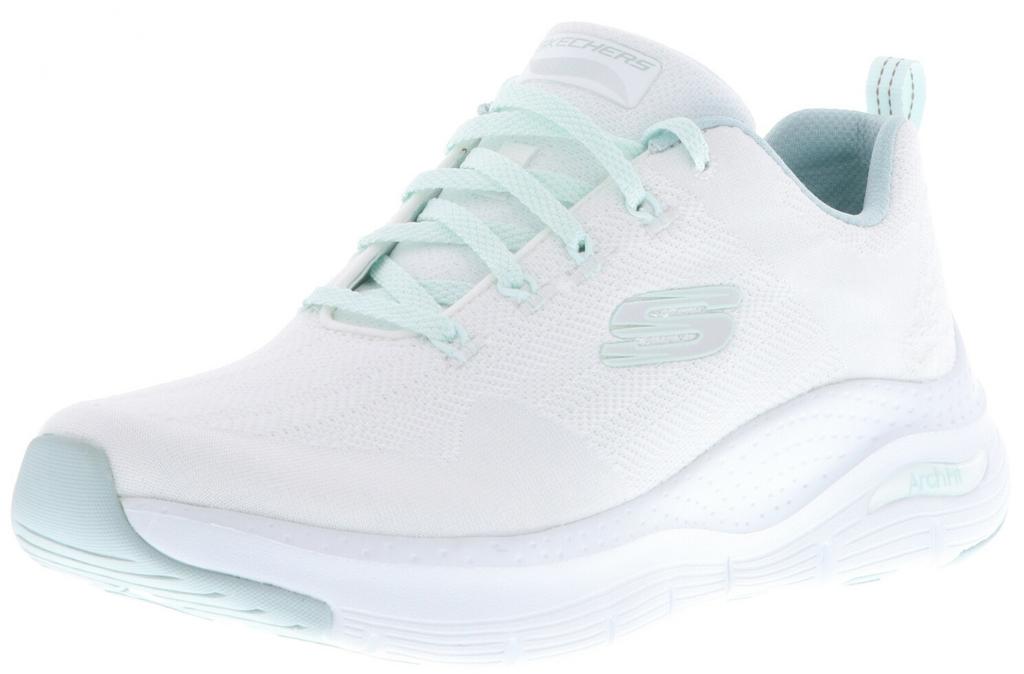Skechers Arch Fit - кроссовки Comfy Wave белый/мятный