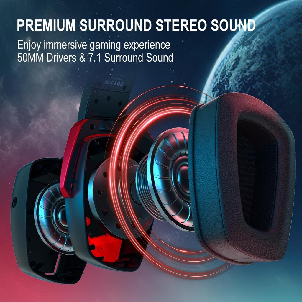 Игровая гарнитура с микрофоном, стереогарнитура для PS4 PS5 ПК Xbox One Nintendo Switch, игровые наушники-вкладыши для ноутбука/планшета