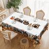 Halloween Tablecloth With Cat, Pumpkin And Bat Patterns, Polyester Rectangular Tablecloth, Indoor And Outdoor Party Decorations
