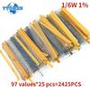 2425pcs/set 1/6W Resistance 97 Kinds Metal Film Resistor Pack Assorted Kit 1 Ohm ~ 1M Diy Electronic 1% Set of Resistor