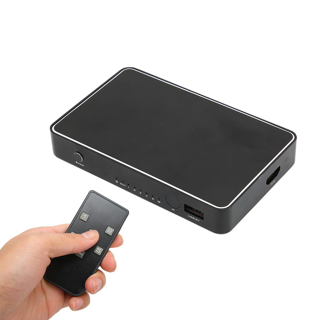 VKA19 HD Switcher USB Charging 60Hz 1080P 4K 5 in 1 HD Multimedia Interface Switcher for PS3