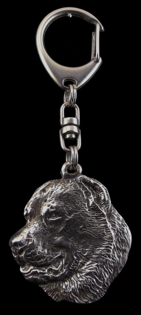 Среднеазиатская овчарка, Среднеазиатская овчарка - посеребренный брелок для ключей с собакой, украшение на сумочку, подвеска на рюкзак от бренда Art-Dog