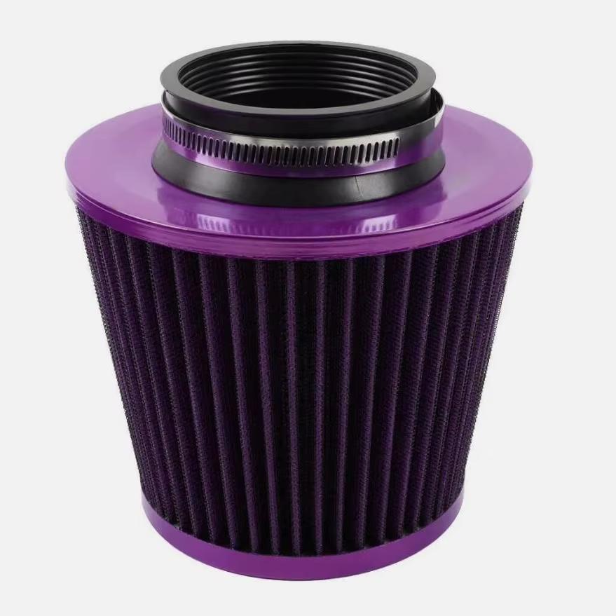 76MM 3 Inch Universal Car Air Filter Vent Filter High Flow Cold Air Intake Filter Engine Protector Replacement Dry Air Filter Auto Accessories Air