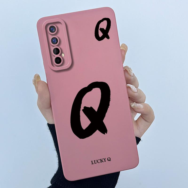 Для Realme 7 RMX2155 7 Pro RMX2170 Чехол Счастливой Начальной Буквой Мягкий Силиконовый Матовый Чехол для Телефона для Realme7 RMX2151 корпус