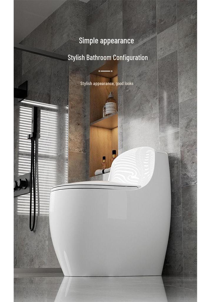 Silent Egg-Shaped Water-Saving Toilet with Super Swirl Siphon