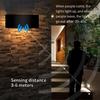 Светодиодный настенный светильник вверх и вниз с датчиком движения, водонепроницаемое освещение, садовый декор, AC85-265V, настенные светильники для помещений и улицы для гостиной