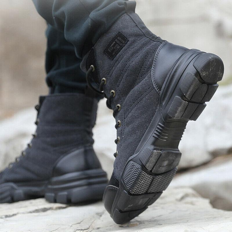 Мужские защитные ботинки для строительных работ, обувь со стальным носком, водонепроницаемые, устойчивые к проколам, износостойкие, защитные ботинки для работы на открытом воздухе