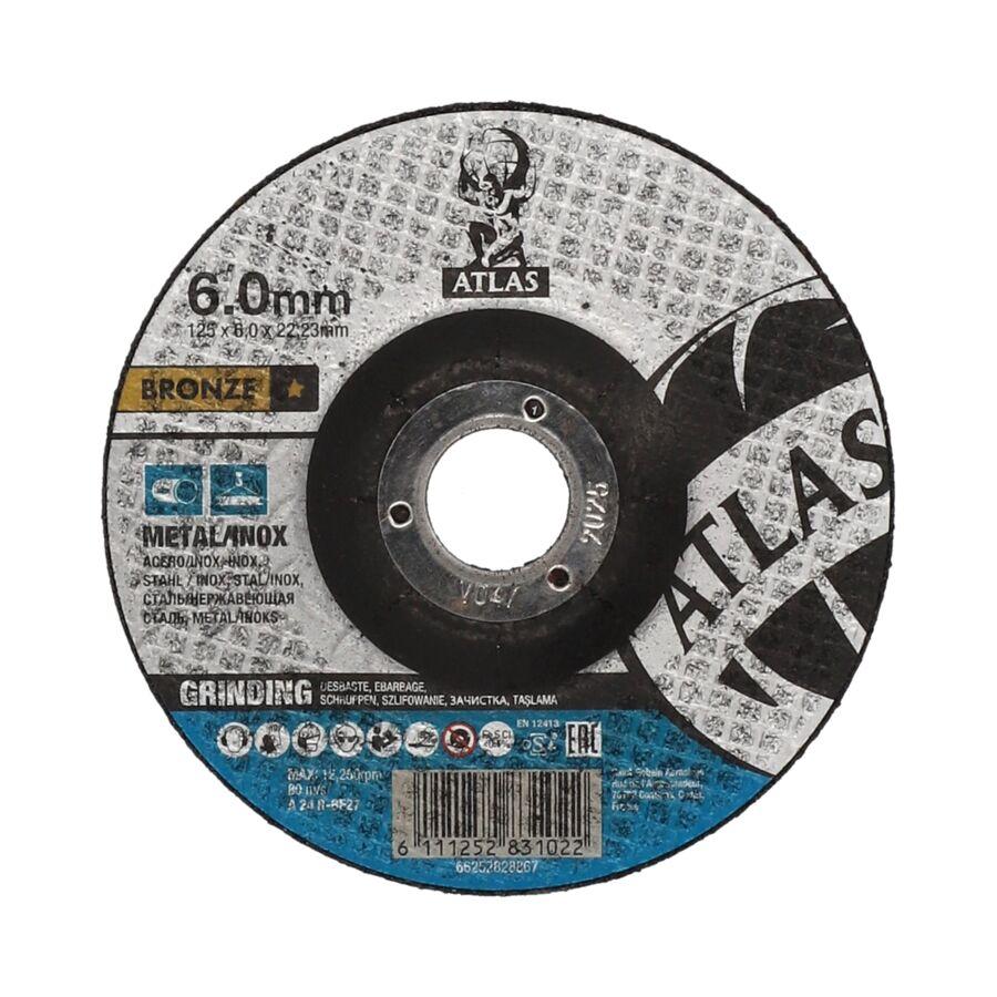 METAL GRINDING DISCS 125x6x22 NORTON ATLAS