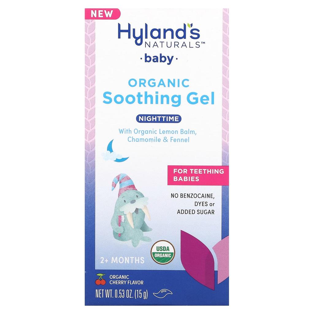 Hyland's Naturals Детский органический успокаивающий гель, ночной, для детей от 2 месяцев, органическая вишня, 0,53 унции (15 г)