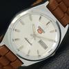 REFURBISHED VINTAGE SEIKO 5 AUTOMATIC JAPAN MENS SILVER DIAL WATCH A434684-2 R121-a434684