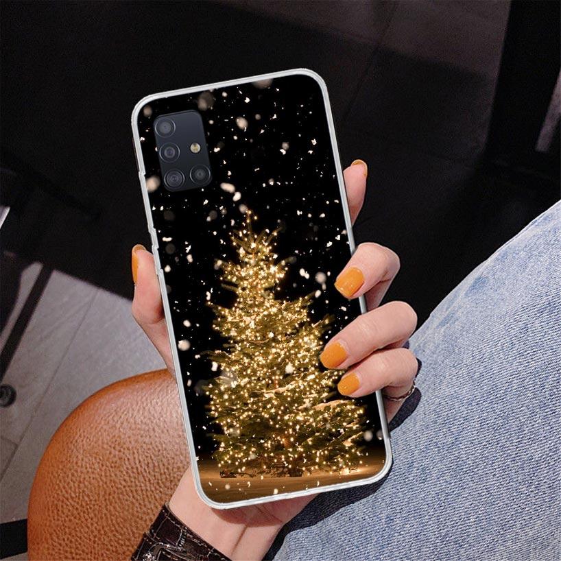 Merry Christmas Tree Snow Phone Case For Samsung Galaxy A52 A32 A22 A12 A51 A31 A50S A30S A20S A10S Note 20 Ultra 10 Plus S10 A7