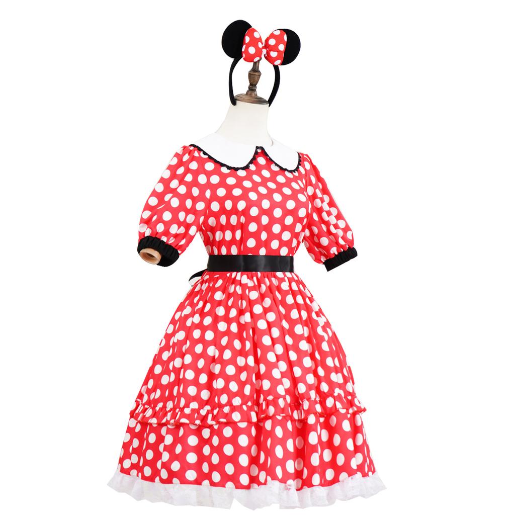 Steamboat Willie Mickey & Minnie Mouse Vintage Cosplay Costume, Classic Black & White Disney Outfit, Halloween Party Performance Dress