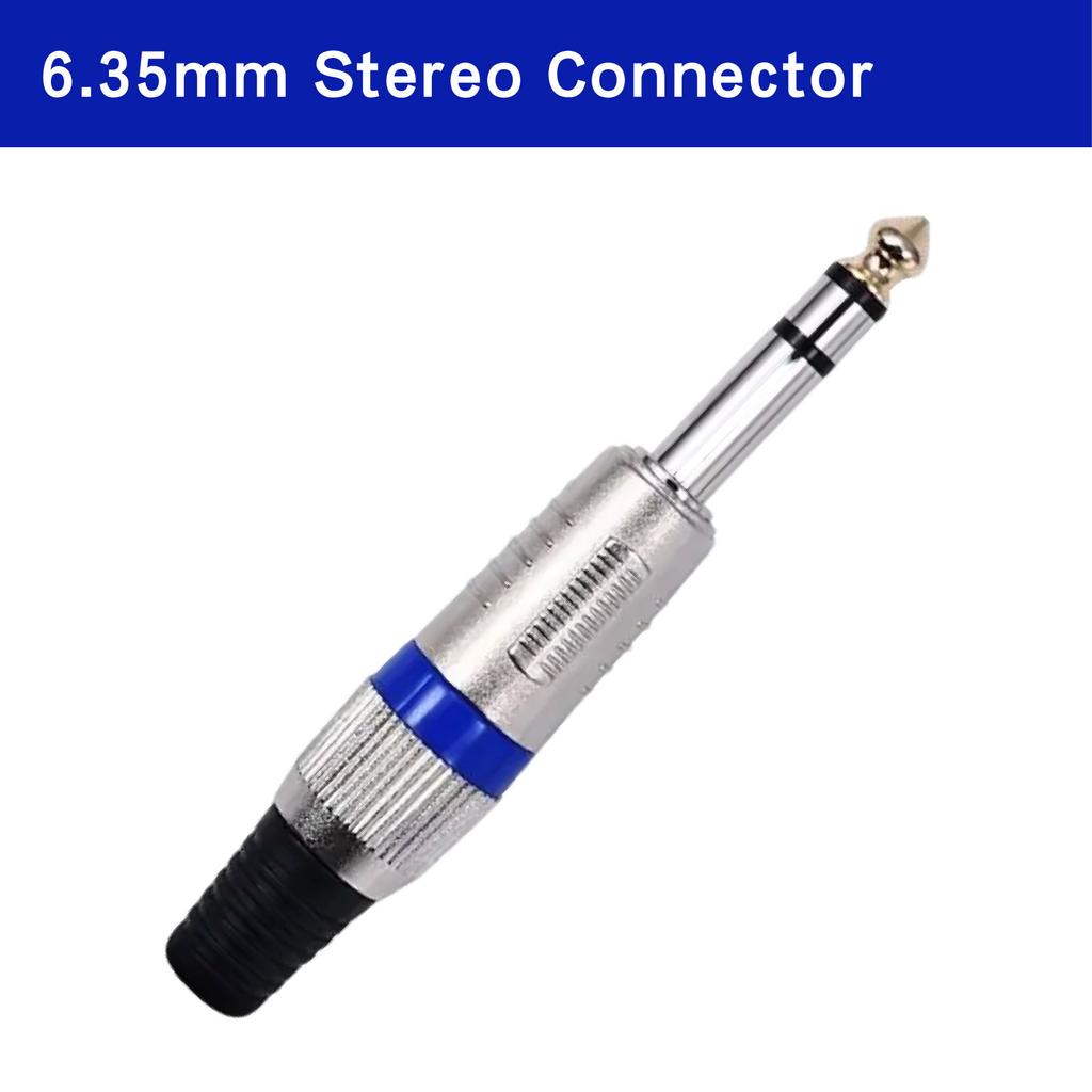 Mono/ Stereo 6.35mm Connector Audio Plug Amplifier Microphone Female Jack Connector