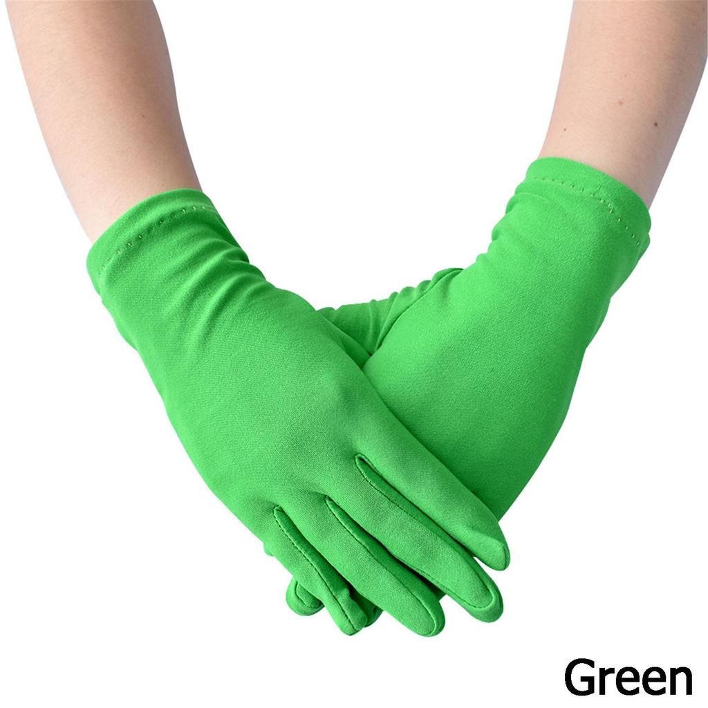 Solid Color Milk Silk Sunscreen Work Gloves Household Gloves Serving Waiters Mittens Driving Gloves