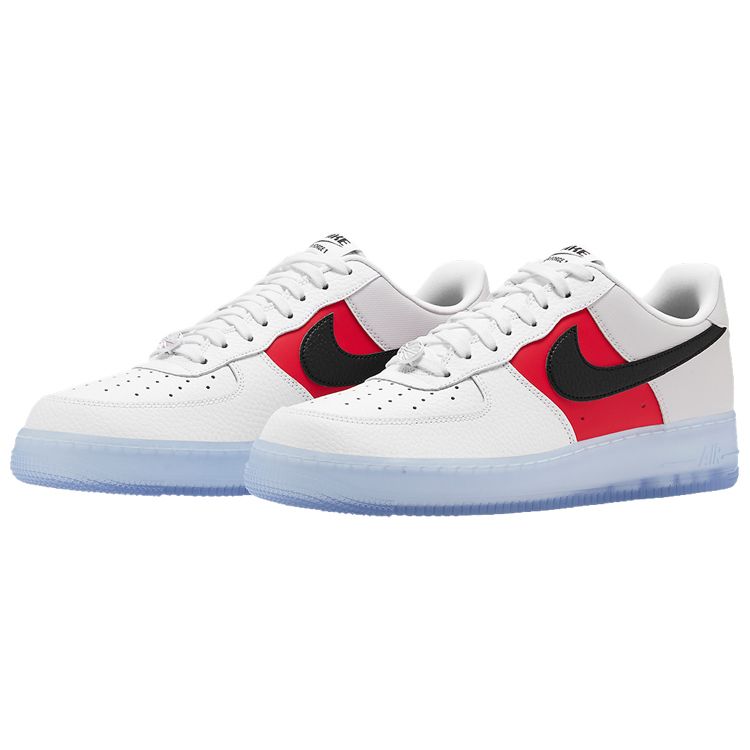 Nike Air Force 1 07 LV8 EMB Icy Soles — университетские красные мужские кроссовки белые черные Vast-Grey CT2295-110
