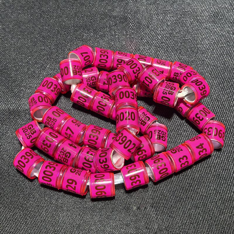 100 шт. Алюминиево-пластиковые кольца для голубей 2025 года с номером и буквой, кольца-знаки для ног птиц, идентификационные круги для летных соревнований, паломники