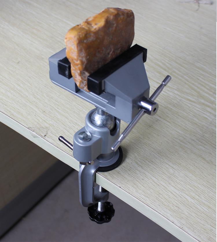 Universal DIY 360° Rotating Aluminum Alloy Table Vise with Flat Nose Pliers
