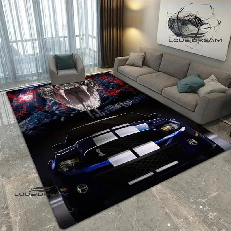 3D ковер с логотипом автомобиля M-Mustang, кухонные коврики, нескользящий ковер, уличные ковры, ковер для зоны, декор спальни, подарок на день рождения