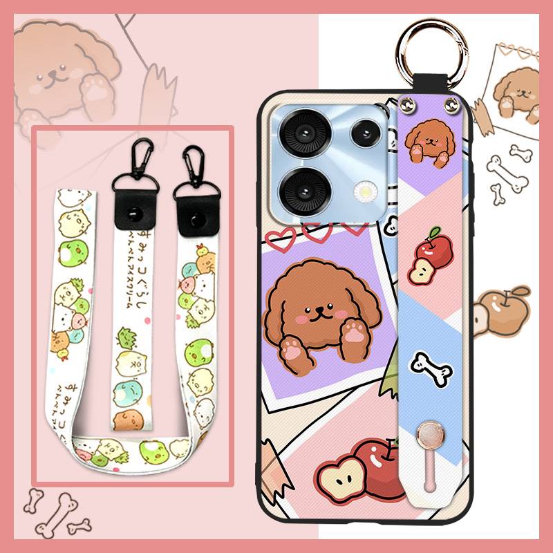 Cute Ring Phone Case For UMIDIGI G9 5G/Note9 5G Durable Fashion Design Back Cover Anti-knock Wrist Strap Shockproof