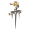 Garden Sprinkler 360 Degree Rotating 49FT Spray Distance Brass Nozzle NH 3 4 in Spike Base Sprinkler for Yard Orchard
