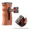 Adjustable Wooden Camera Cage Handle Left/Right Side Hand Grip 3/8 Inch Screw ARRI-Style Mount with