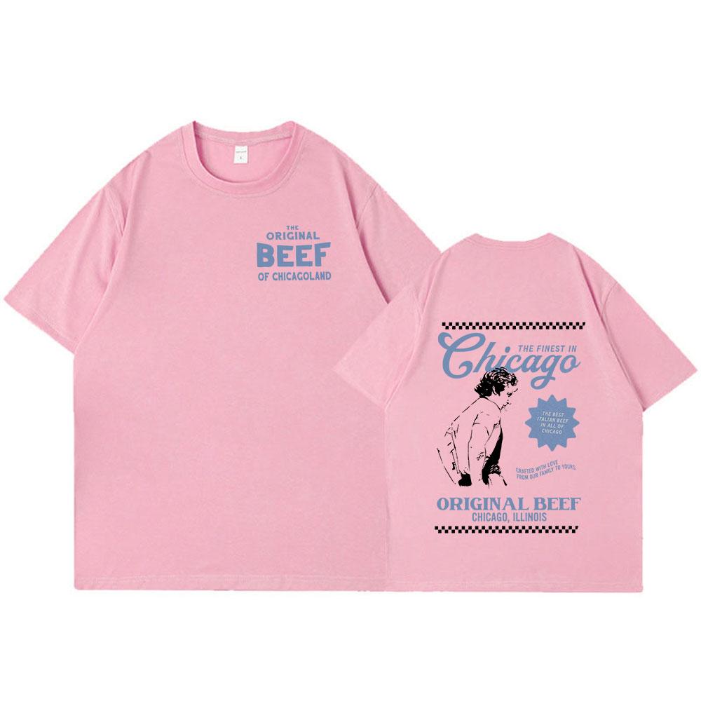 Сериал «Медведь» Джереми Аллен Уайт Футболки The Original Beef of Chicagoland Футболка Женская Хлопковая Уютная Оверсайз Футболки