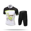 Kids Cycling Outfit Short Sleeve Bike Riding Set Breathable Sportswear Boys Girls
