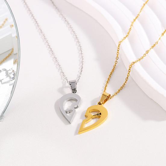 1 пара парных ожерелий с романтическим символом любви в форме сердца, парные ожерелья на День святого Валентина, годовщины, подарок для