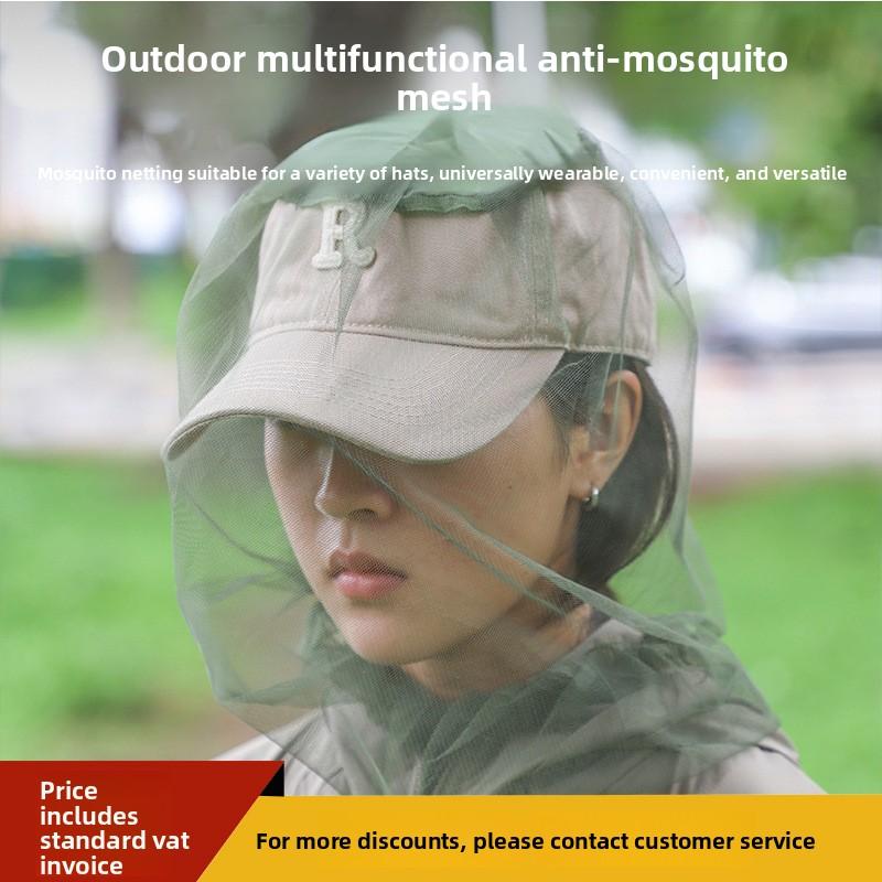 Outdoor Mosquito-Proof Automatic Retractable Mesh Hat for Camping & Fishing