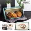 Nordic Style Bread Bin Roll Top Lid Food Storage Box Metal Bread Box Holder Baking Cake Container Kitchen Home Storage Organizer