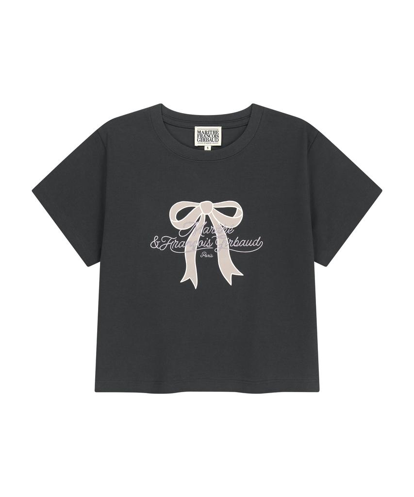 Malittepeulangsowajeobeo W Sorona Cool Ribbon Графическая укороченная футболка Угольный