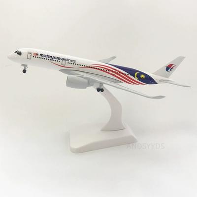 Авиация Malaysia Airways Масштаб 1/400 A350 Литой сплав Самолет с подставкой и колесами Модель Коллекция для дома Хобби Подарок Самолет
