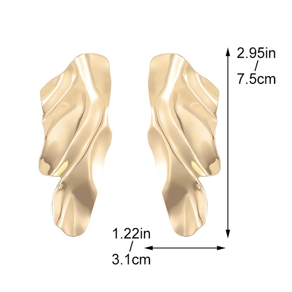 Новые трендовые модные нерегулярные металлические серьги с геометрическими блестками для женщин