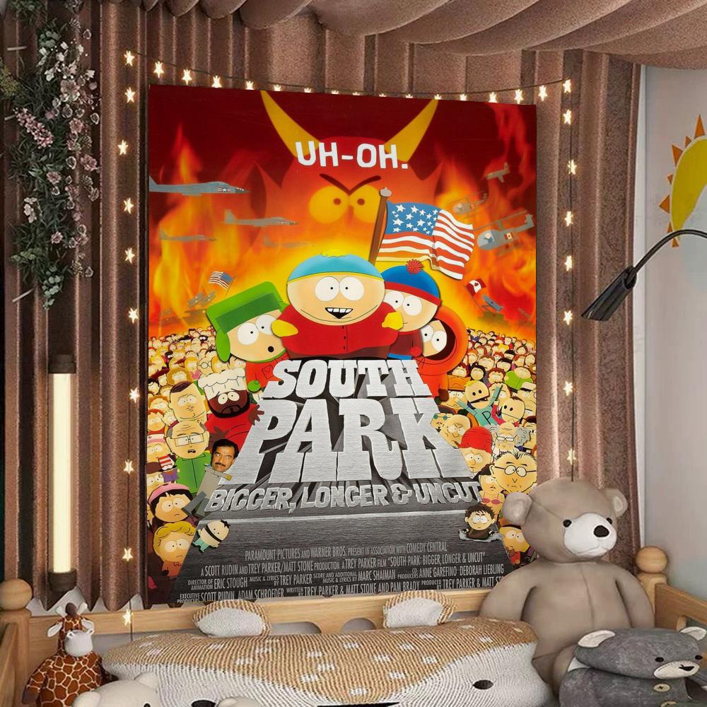 Мультяшный SouthparkS Мультяшный Гобелен Настенное Украшение Домашний Декор для Дома