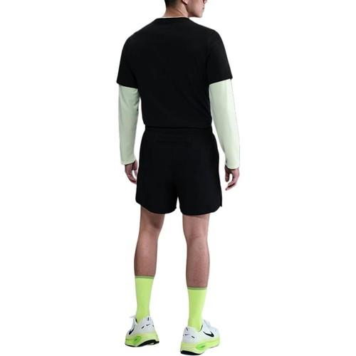 Nike Дышащая черная футболка с коротким рукавом и круглым вырезом с логотипом для мужчин