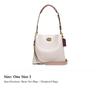 COACH Willow Leather Bucket Bag, Handbag, Crossbody Bag, Shoulder Bag Regular Women's Chalk Multicolor C3766-B4CAH