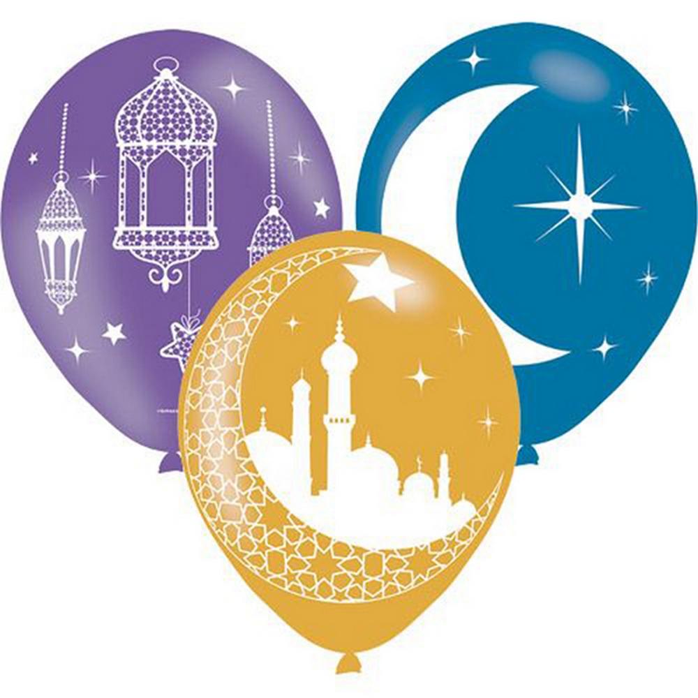 Amscan Воздушные шары Ид Мубарак 11 дюймов (Упаковка из 6 шт.)