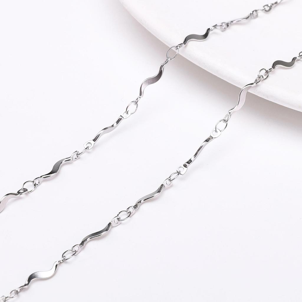 1 метр кубинской звеньевой цепи из нержавеющей стали для самостоятельного изготовления ювелирных изделий