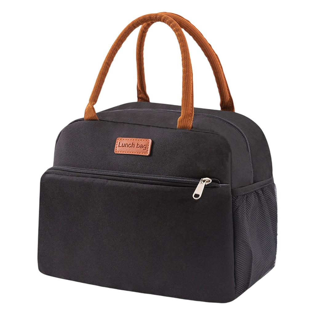 Изолированная сумка для ланча для студентов, большая вместимость, термо-тоут из водонепроницаемой ткани Оксфорд, идеально подходит для школьных пикников и мероприятий на открытом воздухе
