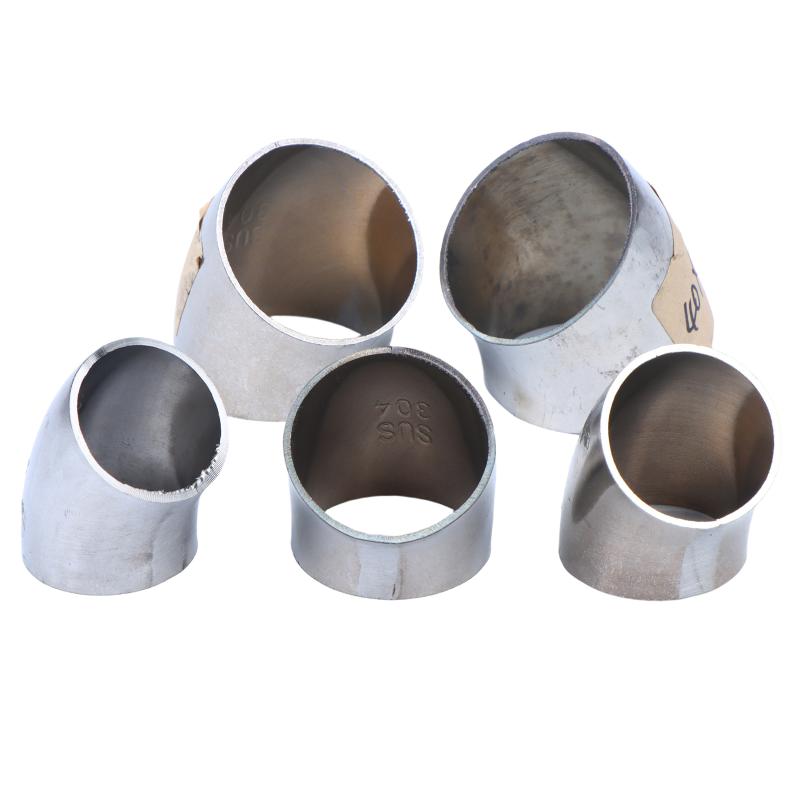 45° Weld Elbow Corrosion Resistant 304 Stainless Steel Butt Weld Pipe Fitting 16-80mm OD for Gas Pipelines