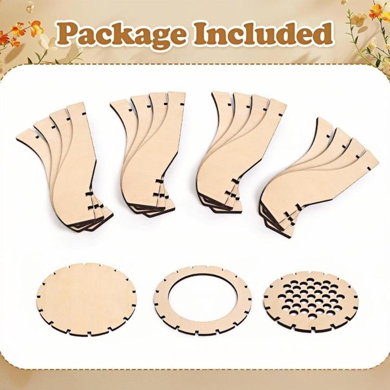 Деревянный набор ваз для роз/вишни/цветения/подсолнуха, для ботанической коллекции, стильная домашняя ваза, настольное украшение, подставка-пазл