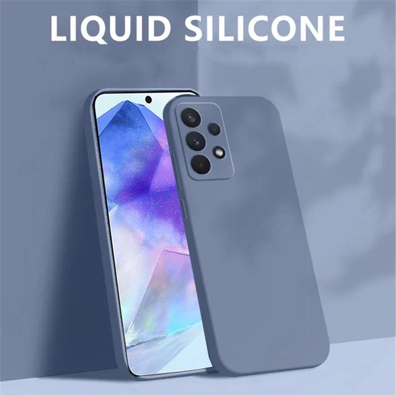 A55 A35 A15 A05 A05S Case Square Solid Color Liquid Silicone Phone Cases For Samsung Galaxy A05 A05S A15 A35 A55 5G Back Cover
